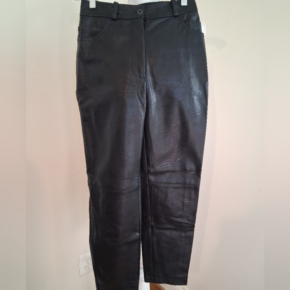 Stella McCartney Black Skin Free Skin Vegan Leather Pants Size X-Small - Picture 2 of 8
